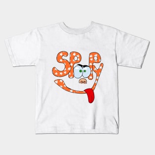 Halloween Spoopy Face Doodle Kids T-Shirt